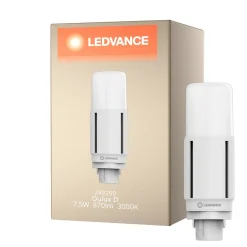 Ledvance DULUX-D LED 7.5W - 830 Varm Vit | 2-Stift - Ersättare 18W