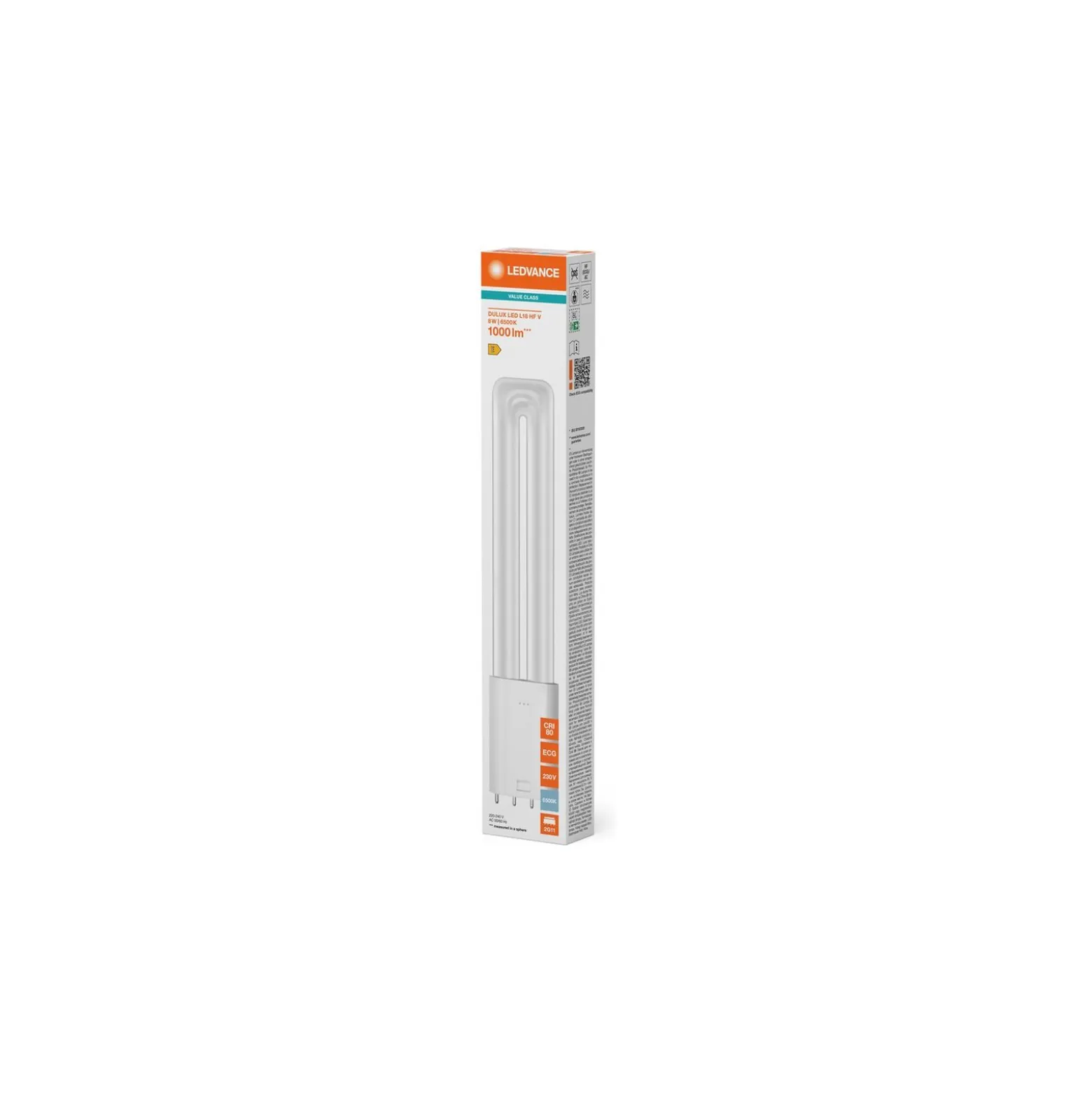 Ledvance DULUX LED L HF & AC Mains Value 8W 1000lm - 865 Dagsljus | Ersättare 18W
