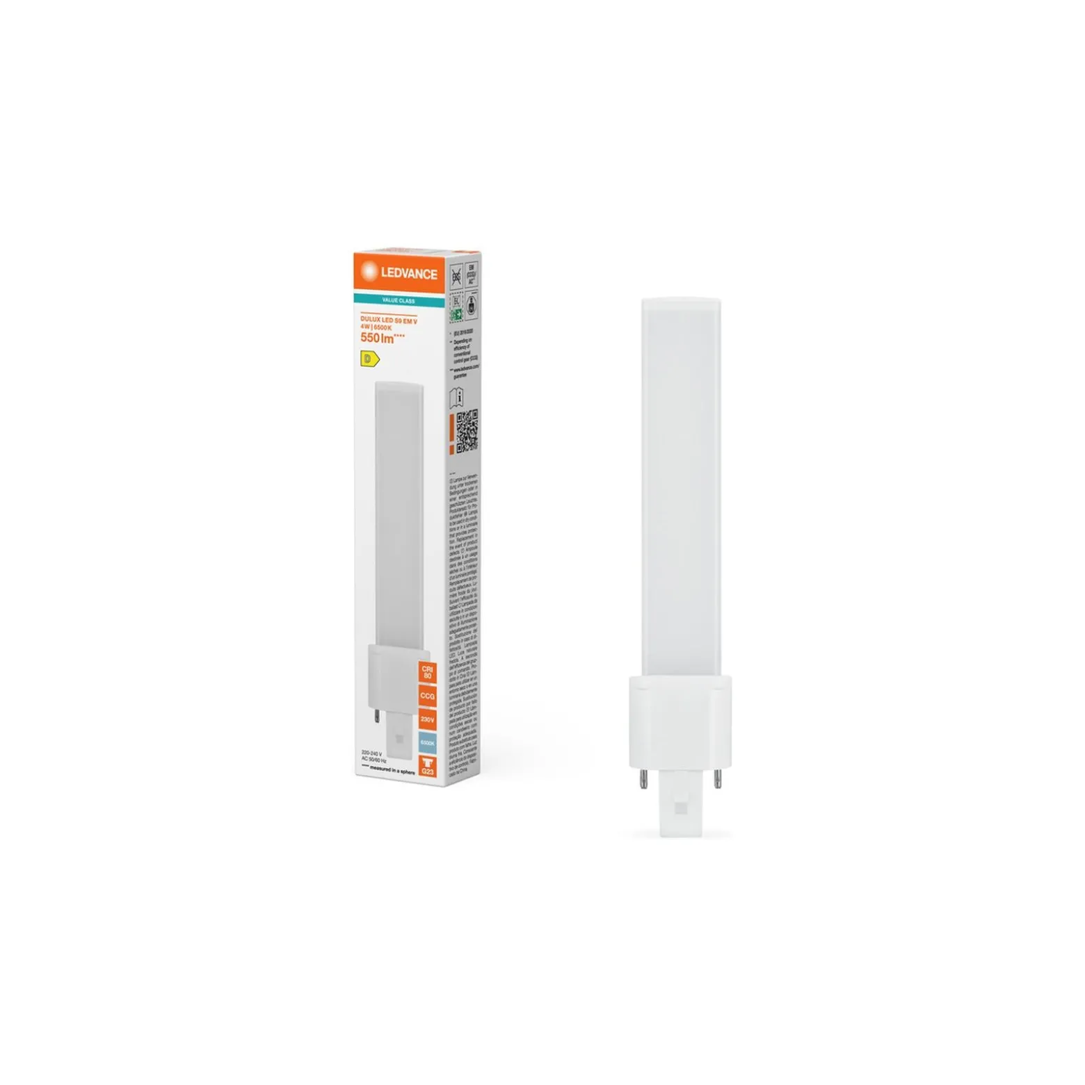 Ledvance DULUX LED S EM & AC Mains Value 4W 550lm - 865 Dagsljus | Ersättare 11W