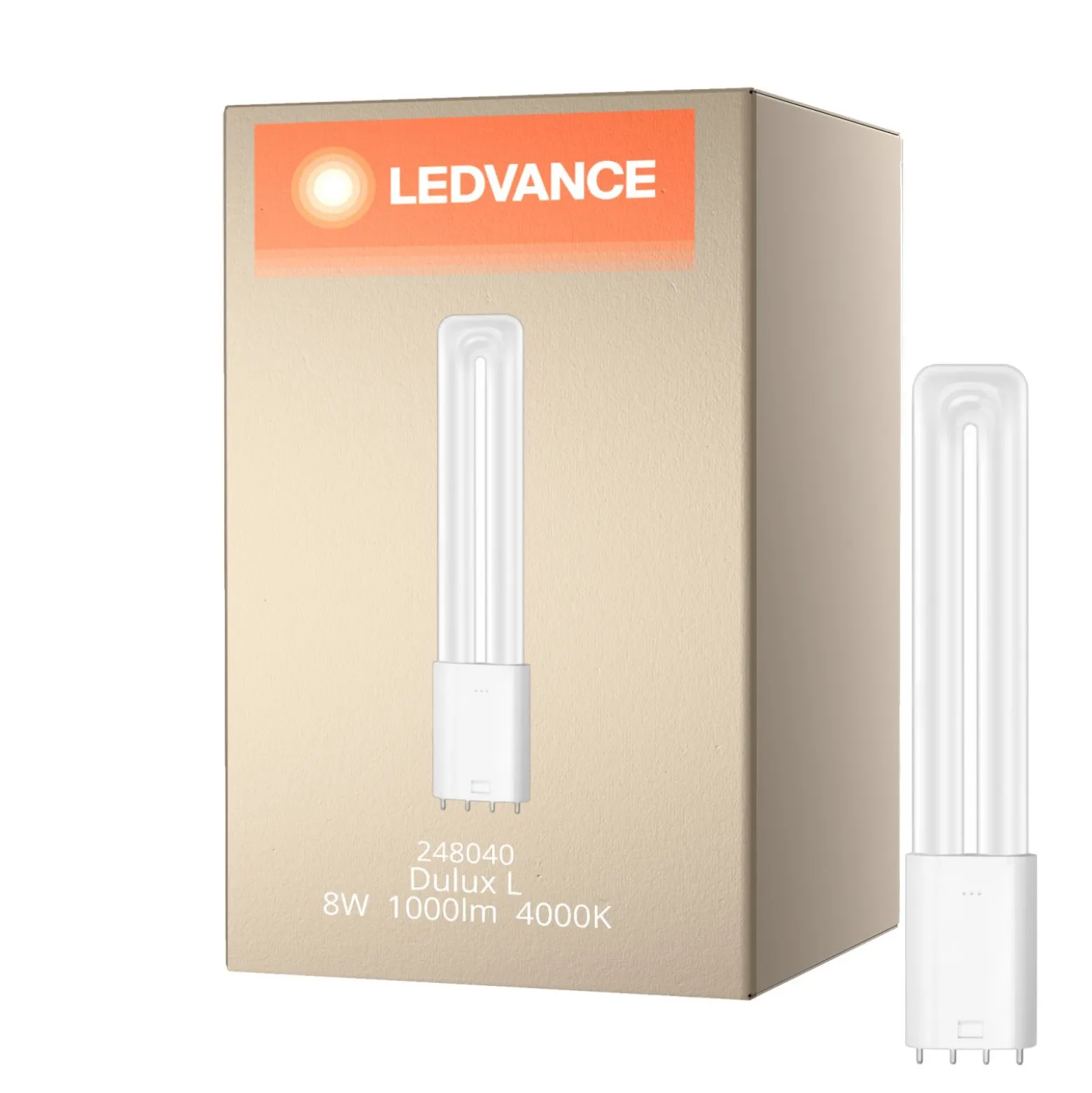 Ledvance Dulux-L LED 8W - 840 Kallvit | 4-Stift - Ersättare 18W