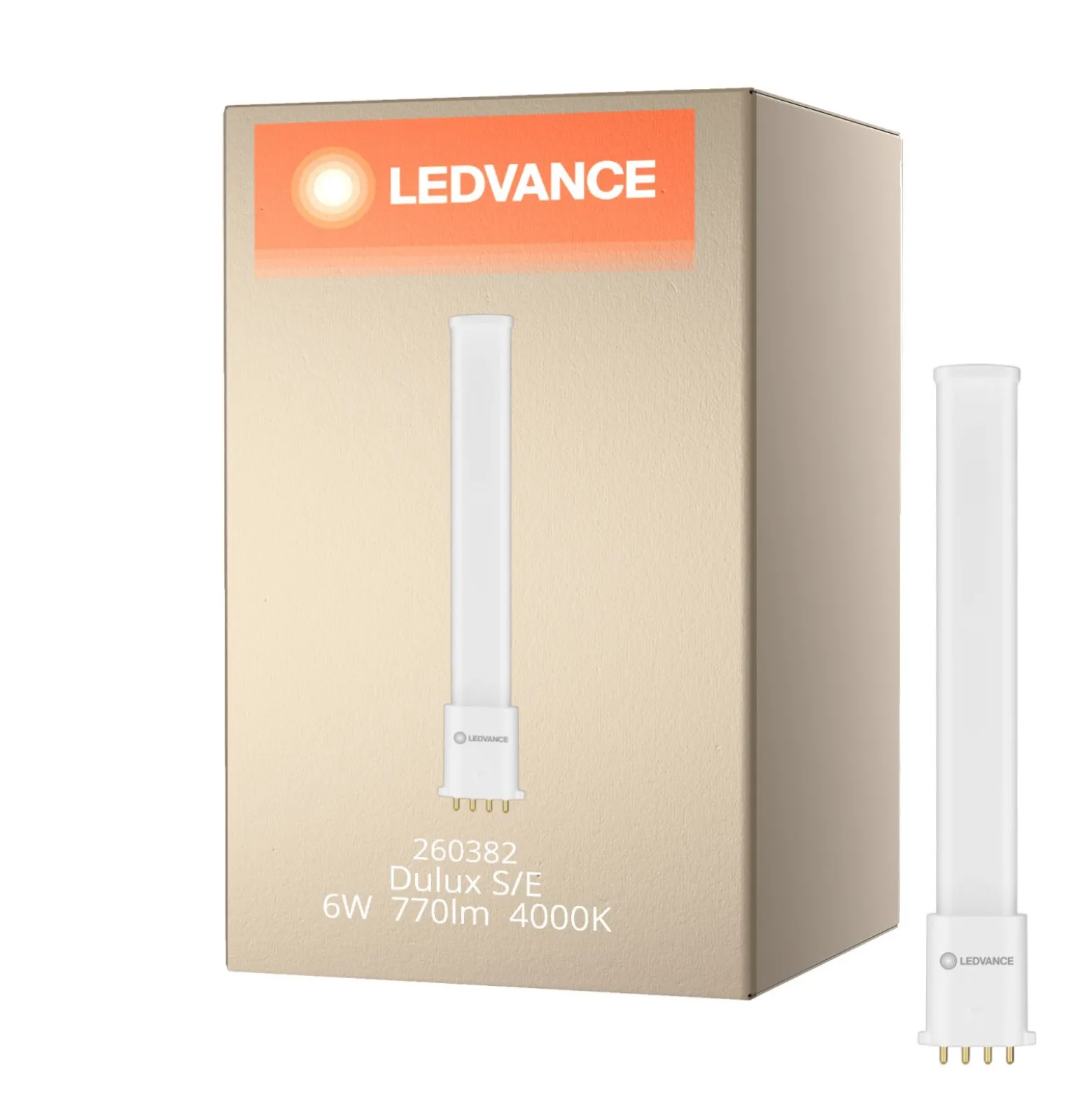 Ledvance Dulux-S/E LED Mains Value 6W 770lm - 840 Kallvit | Ersättare 11W