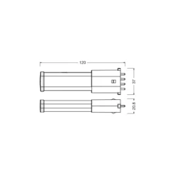 Ledvance Dulux-S/E LED Mains Value 3.5W 400lm - 840 Kallvit | Ersättare 7W