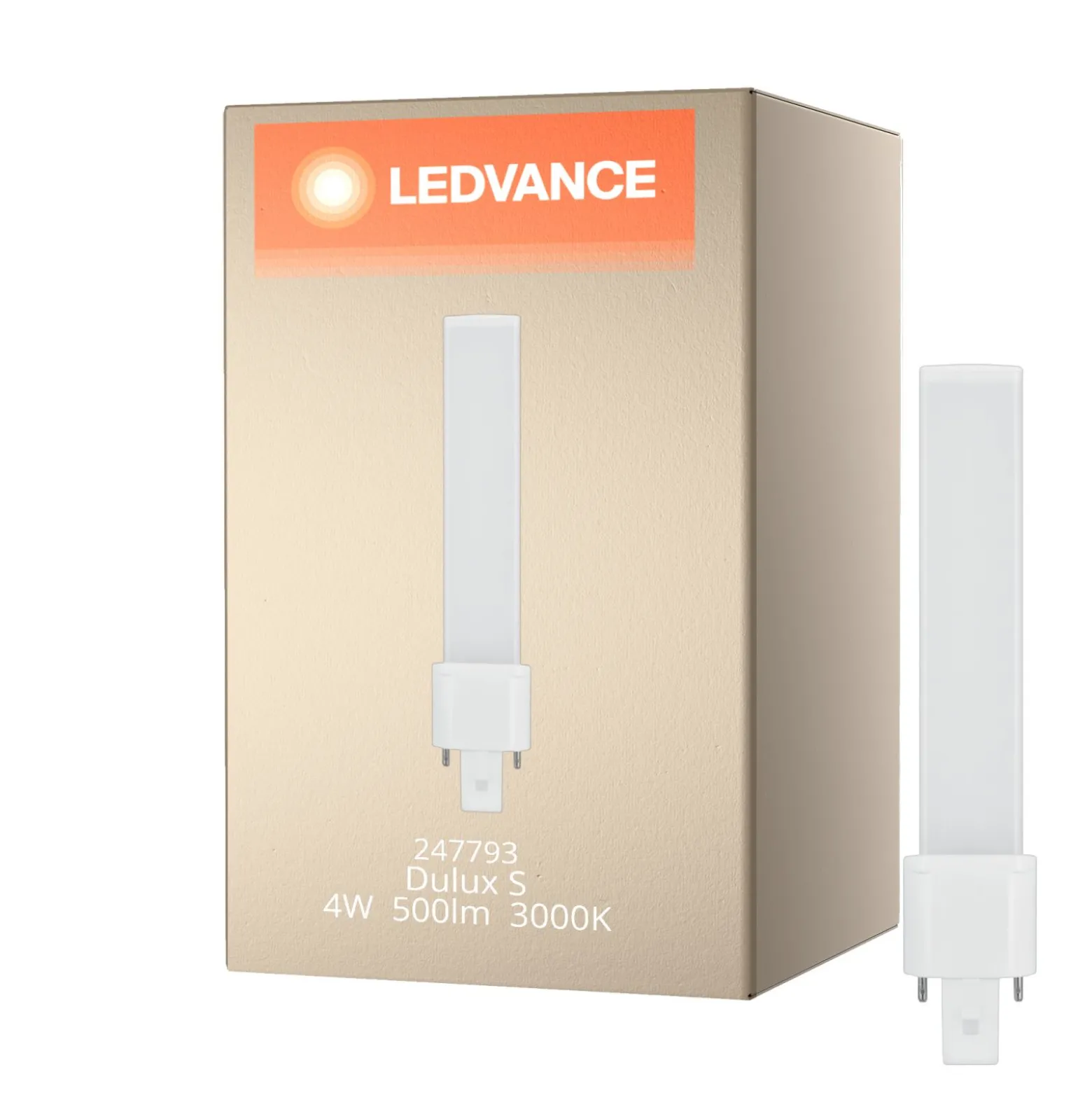 Ledvance Dulux-S LED 4W - 830 Varm Vit | 2-Stift - Ersättare 9W