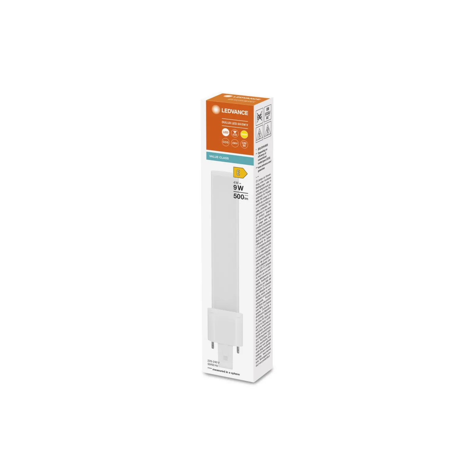 Ledvance Dulux-S LED 4W - 830 Varm Vit | 2-Stift - Ersättare 9W