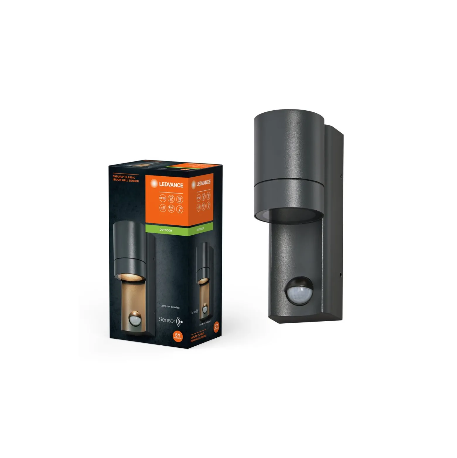 Ledvance Endura® Classic IP65 GU10 Vägglampa Grå | Passande för GU10