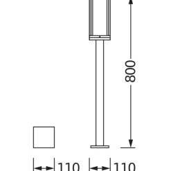 Ledvance Endura Klassisk Ram Pollare 80cm E27