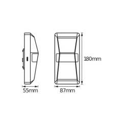 Ledvance Endura Pro Vägglampa Grå Up & Down - 10W 1000lm - 840 Kallvit | IP55 - Rörelse- och Ljussensor