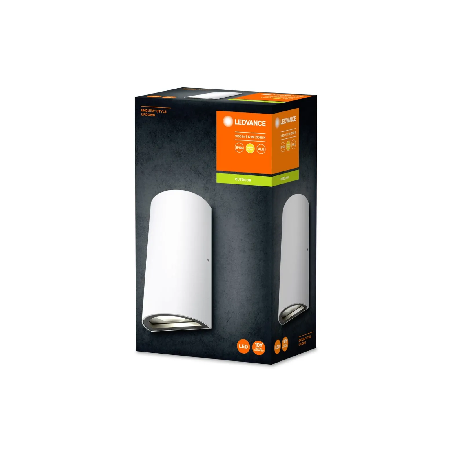 Ledvance Endura Stil Alu Vägglampa Vit Up & Down 12W 700lm - 830 Varm Vit