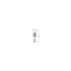 Ledvance Filament LED E27 Päron Klar 3.8W 806lm - 830 Varm Vit | Ersättare 60W
