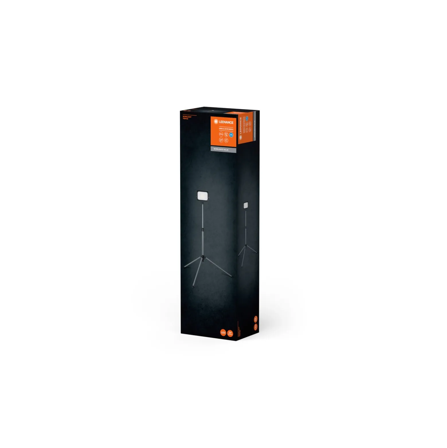 Ledvance LED Abetsbelysning Value Stativ Svart 30W 3000lm 100D - 865 Dagsljus | IP54 - Symmetrisk