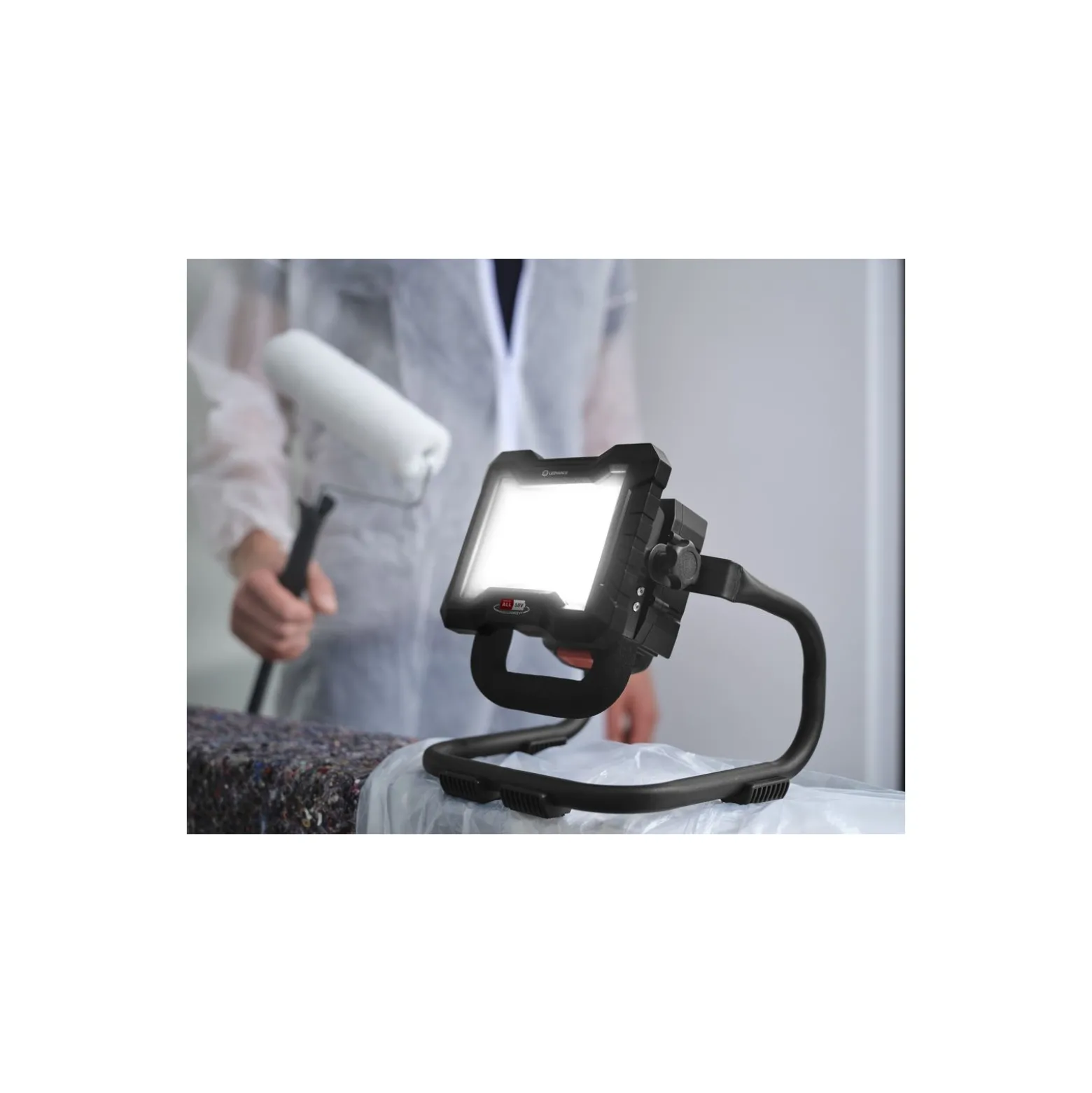 Ledvance LED Abetsbelysning Value Svart 40W 4500lm 100D - 840 Kallvit | IP54 - Batteri - Symmetrisk
