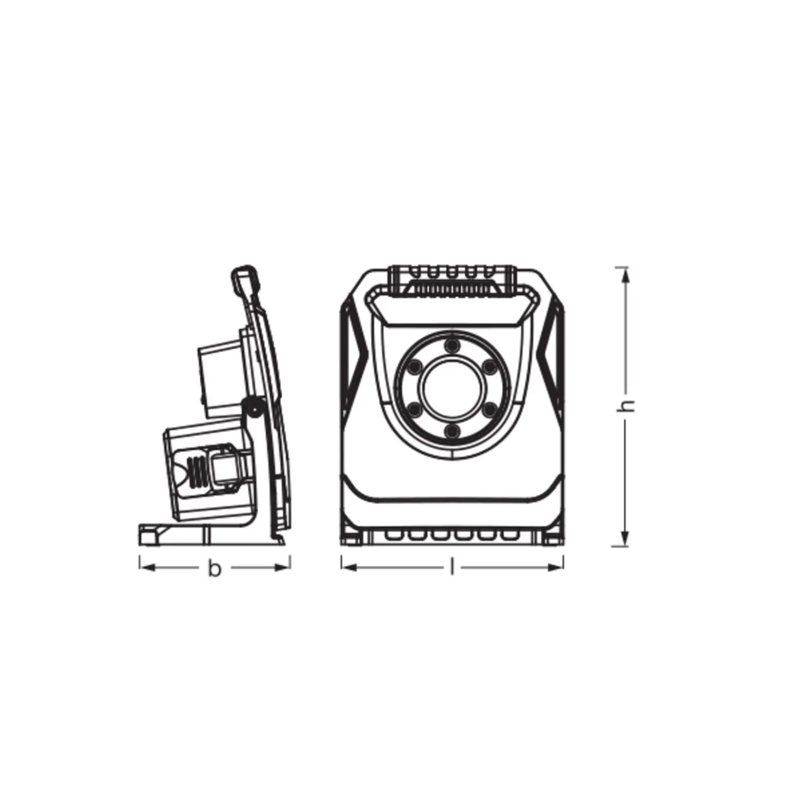 Ledvance LED Abetsbelysning Value Svart 40W 4500lm 100D - 840 Kallvit | IP54 - Batteri - Symmetrisk