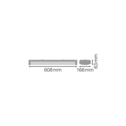 Ledvance LED Allmänbruksarmatur Linjär Surface Stål Vit 18W 2466lm - 840 Kallvit | IP44 - 60cm - Zigbee Dimbar - Ersättare 18W