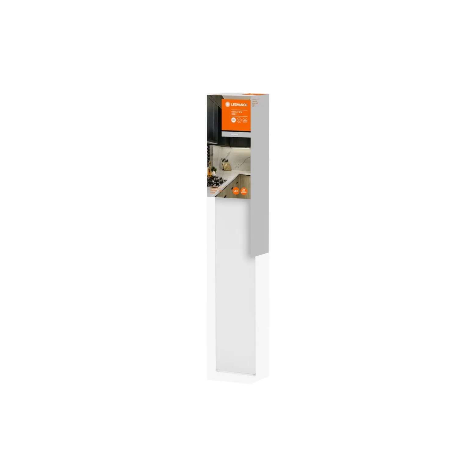 Ledvance LED Allmänbruksarmatur Linjär Flat Sockel USB Vit 10W 800lm - 840 Kallvit | Ersättare 1x21W