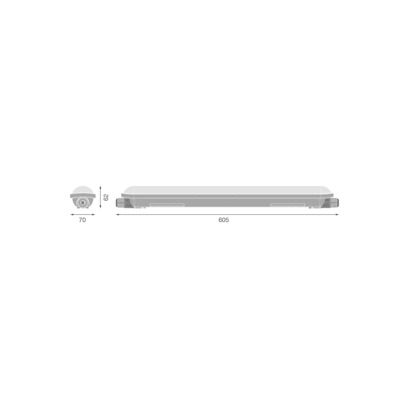 Ledvance LED Allmänbruksarmatur Vattentät Fukttät 17W 2835lm - 840 Kallvit | 60cm
