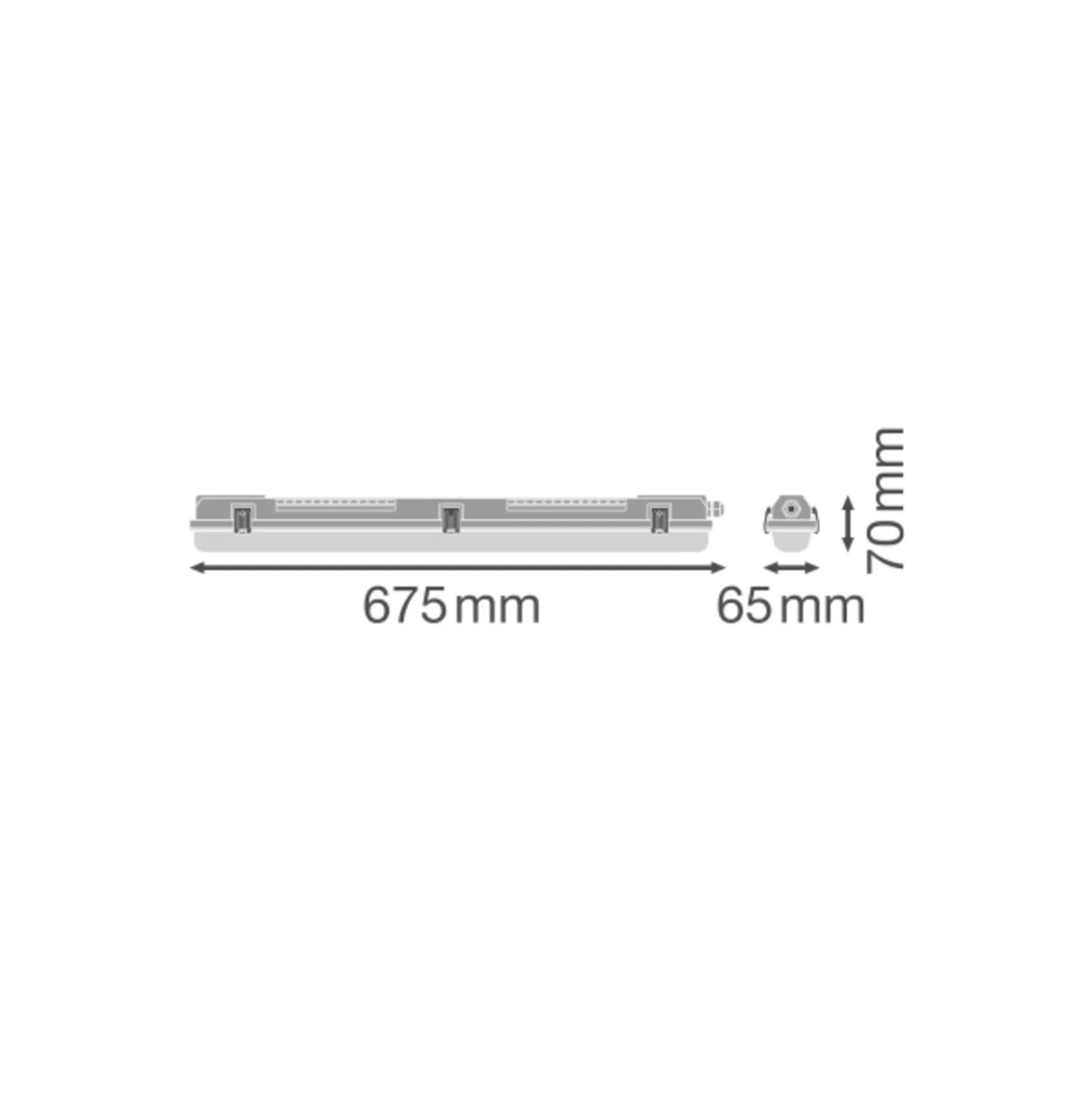 Ledvance LED Allmänbruksarmatur Vattentät Fukttät Armatur Performance | Passande För 1x60cm LED Rör