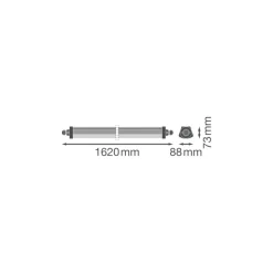 Ledvance LED Allmänbruksarmatur Vattentät Damp Proof Flex 42W 6900lm - 840 Kallvit | 150cm - 3 Timmar Nödbelysning - Ersättare 2x58W