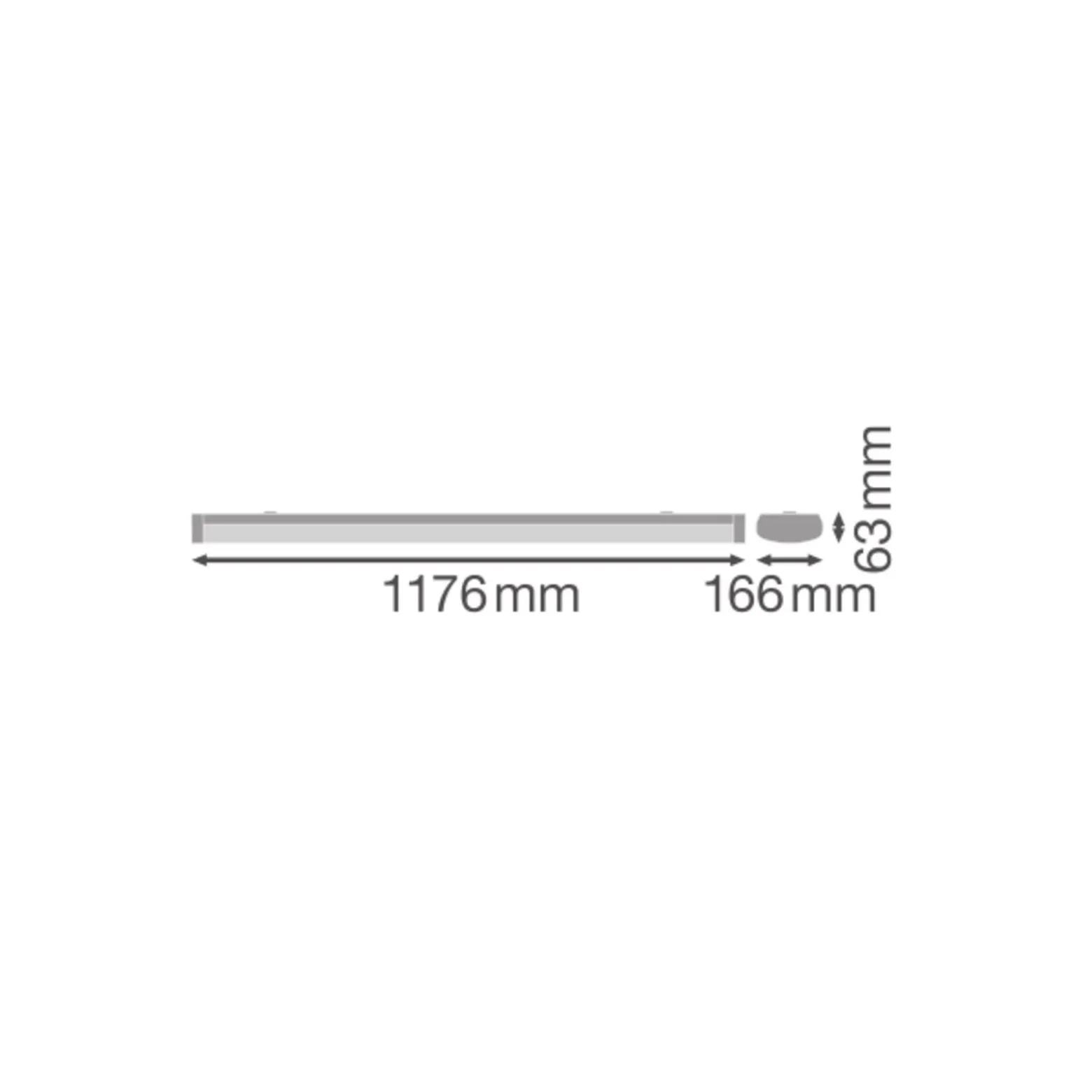 Ledvance LED Allmänbruksarmatur Vattentät 32W 4160lm - 830 Varm Vit | 120cm - 3 Timmar Nödbelysning