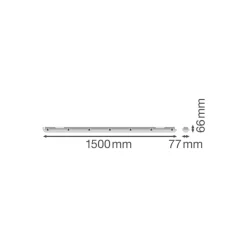 Ledvance LED Allmänbruksarmatur Vattentät Fukttät Value 25W 3000lm - 840 Kallvit | 150cm