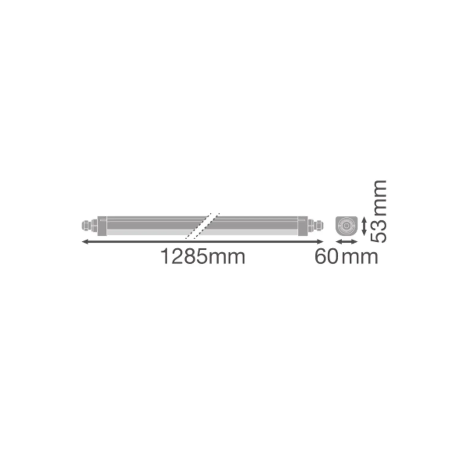 Ledvance LED Allmänbruksarmatur Vattentät 33W 3960lm - 840 Kallvit | 120cm