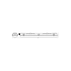 Ledvance LED Allmänbruksarmatur Vattentät Fukttät Armatur Submarine 2x7W 1600lm - 840 Kallvit | 60cm - incl. 2x LED Rör