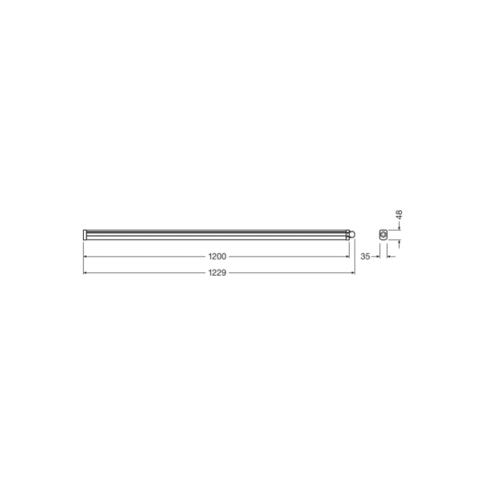 Ledvance LED Allmänbruksarmatur Vattentät Fukttät Slimvalue 36W 4000lm - 865 Dagsljus | 120cm