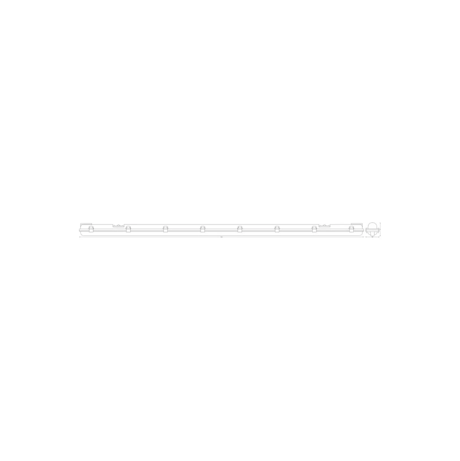Ledvance LED Allmänbruksarmatur Vattentät Submarine 19W 1900lm - 840 Kallvit | 150cm - Rörelsesensor