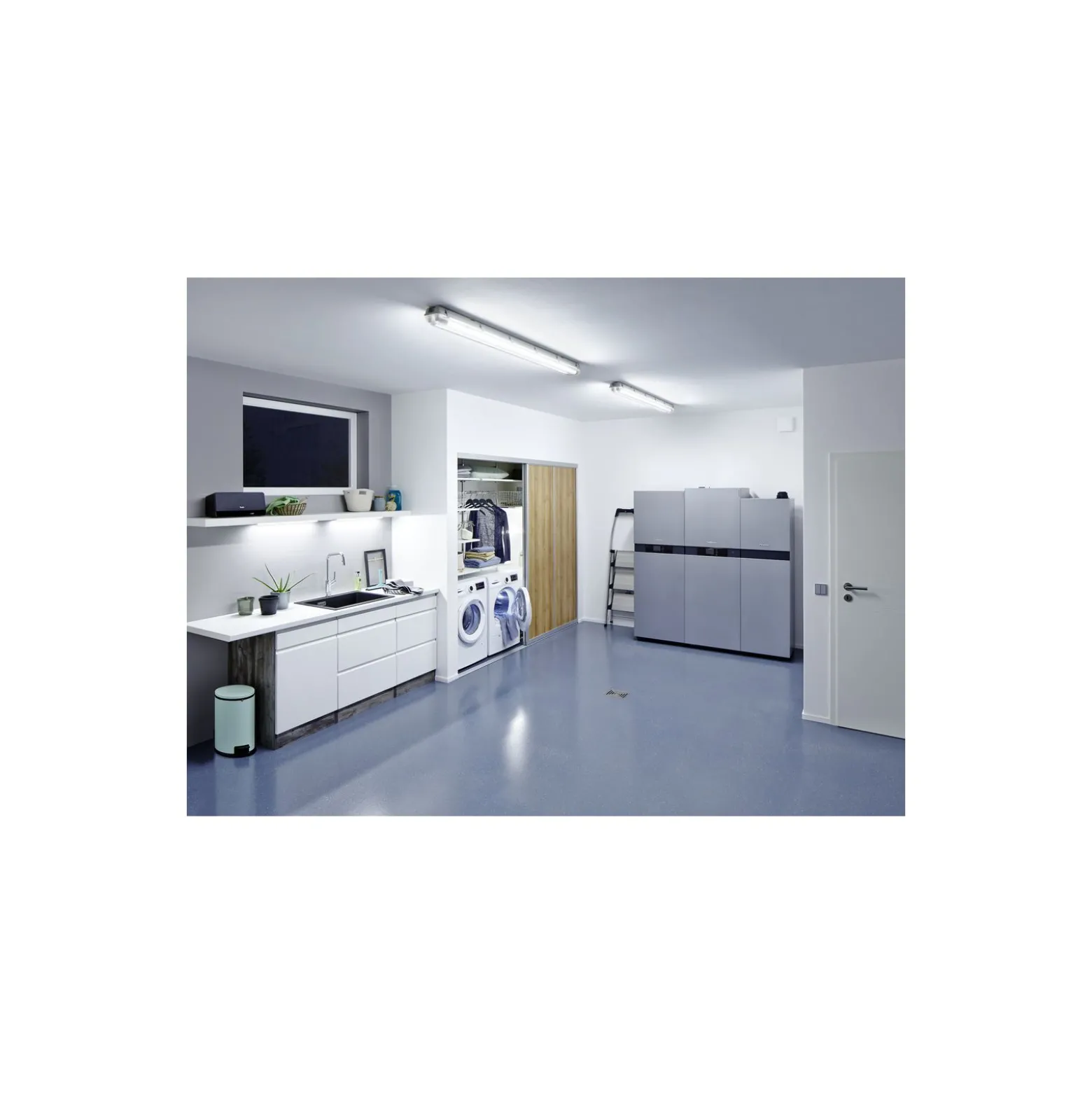 Ledvance LED Allmänbruksarmatur Vattentät Fukttät Armatur Submarine 2x13.5W 3100lm - 840 Kallvit | 120cm - incl. 2x LED Rör