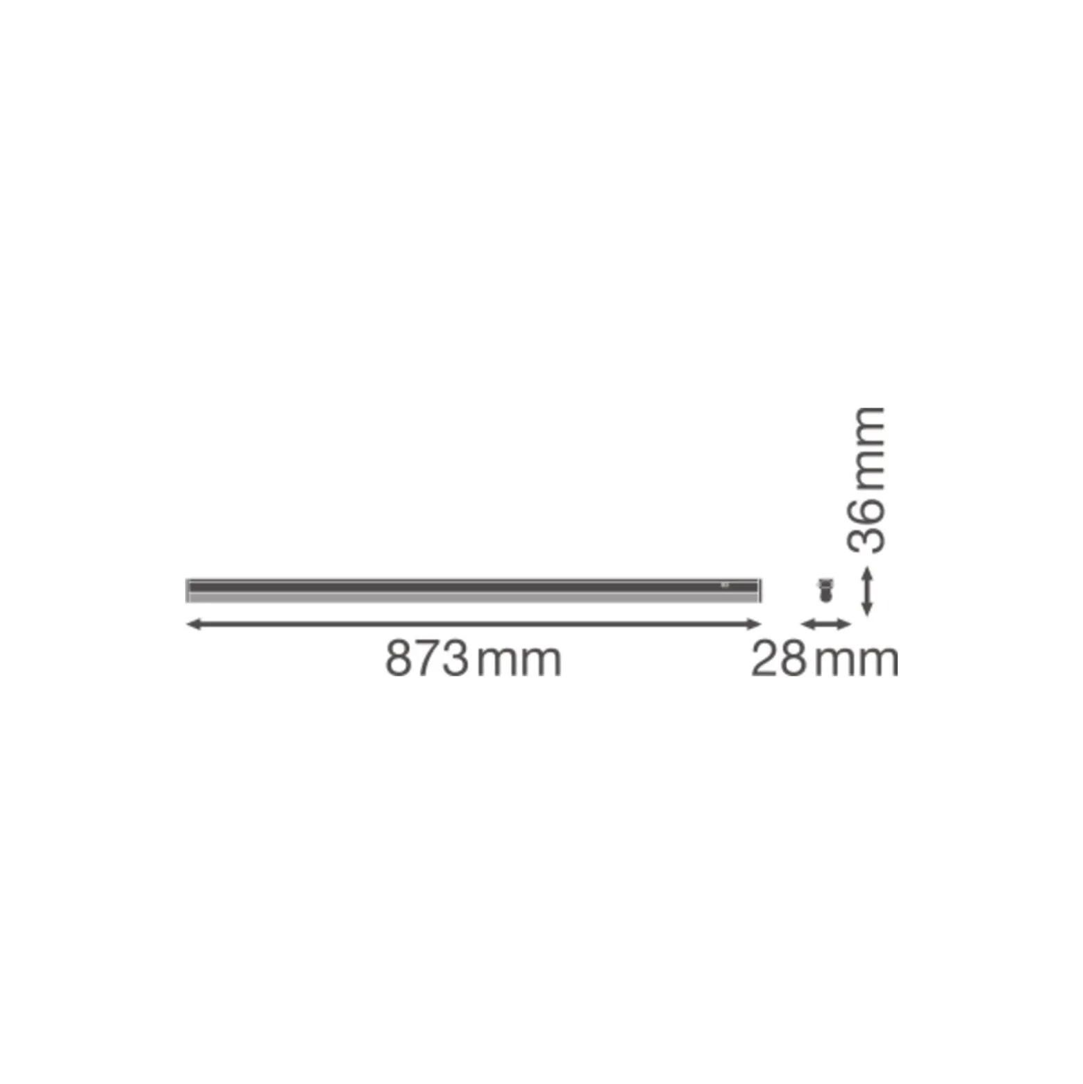 Ledvance LED Allmänbruksarmatur Linear Kompakt Växla 12W 1200lm - 830 Varm Vit | 90cm
