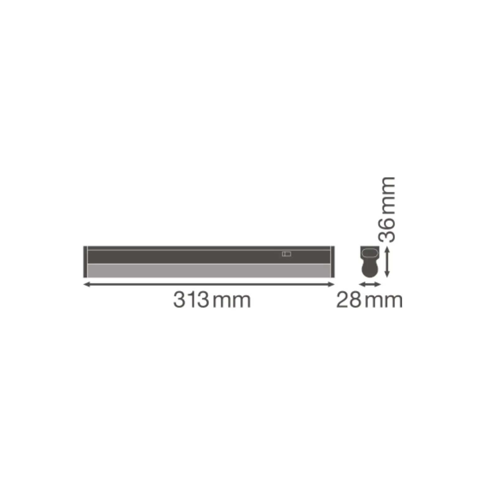 Ledvance LED Allmänbruksarmatur Linear Kompakt Växla 4W 450lm - 840 Kallvit | 30cm