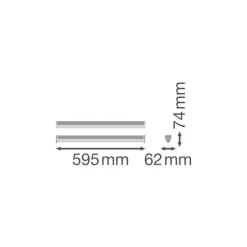 Ledvance LED Allmänbruksarmatur Linjär Ultra Output Gen 2 Stål Vit 21W 3150lm - 830-840 CCT | 60cm - Ersättare 2x18W