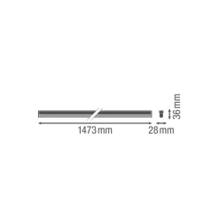 Ledvance LED Allmänbruksarmatur Compact 17W 1800lm - 830 Varm Vit | 150cm - Ersättare 58W