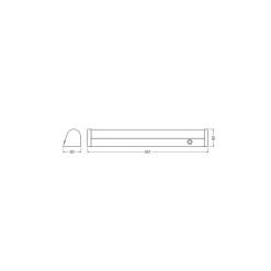 Ledvance LED Allmänbruksarmatur Linear MR Sensor Aluminium Vit 11W 1430lm - 840 Kallvit | 60cm - Rörelsesensor, Ljussensor - Ersättare 1x18W