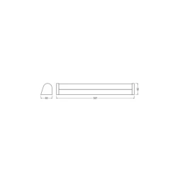 Ledvance LED Allmänbruksarmatur Linjär MR Aluminium Vit 11W 1430lm - 830-840 CCT | 60cm - Ersättare 1x18W