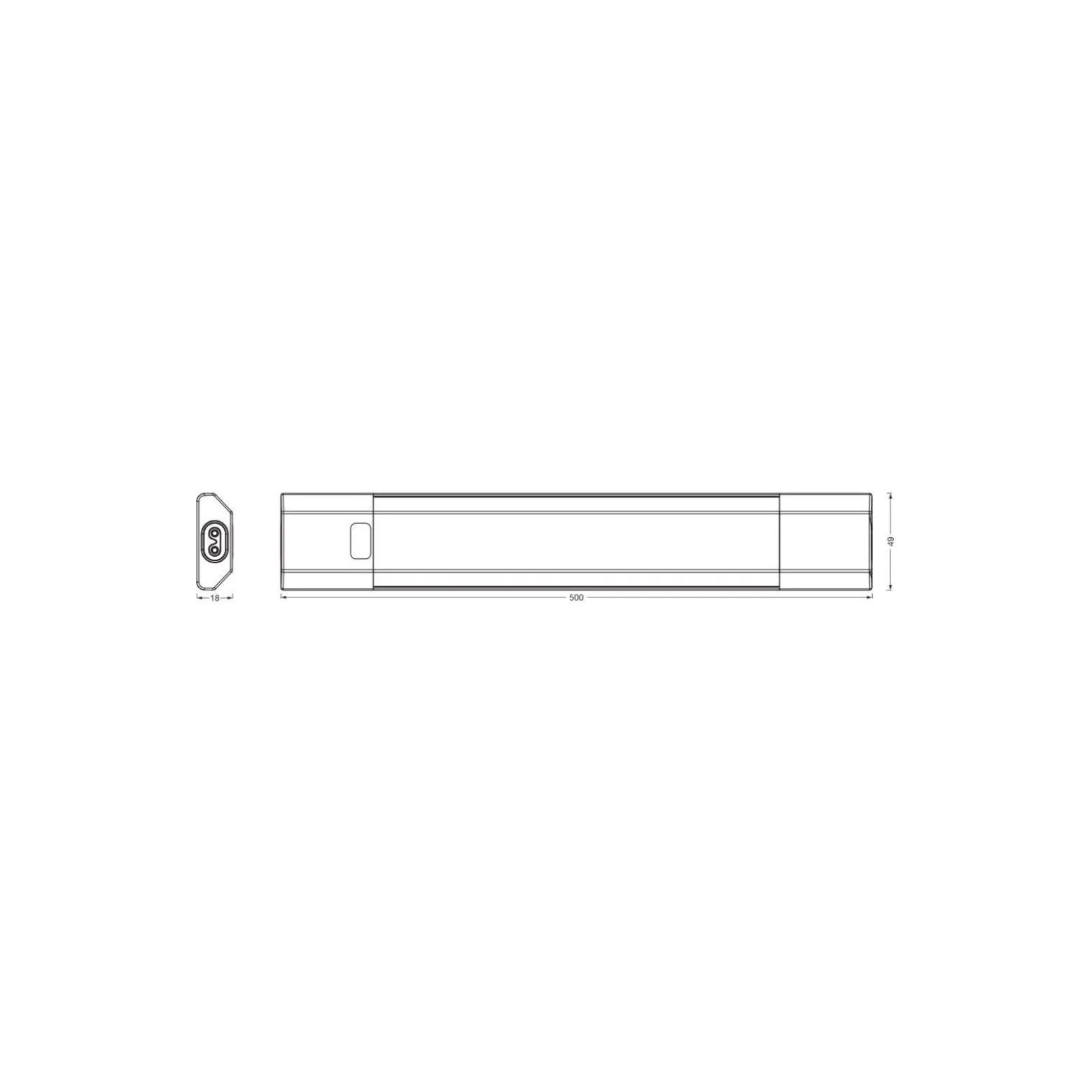 Ledvance LED Allmänbruksarmatur Linear Edge Vit 8W 640lm - 830-840 CCT | 50cm - Fjärrkontroll