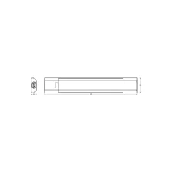 Ledvance LED Allmänbruksarmatur Linear Edge Svart 8W 640lm - 830-840 CCT | 50cm - Fjärrkontroll