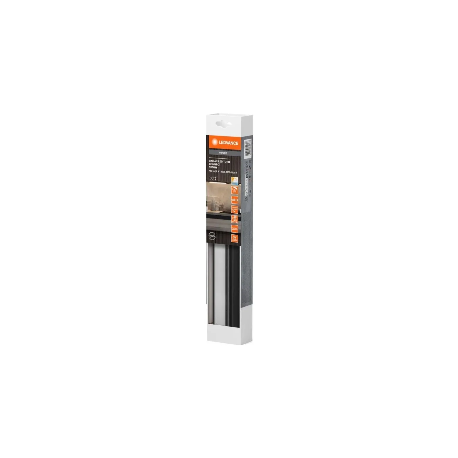 Ledvance LED Allmänbruksarmatur Linear Turn Connect Svart 6W 380lm - 830-840 CCT | 35cm - Push Dimbar