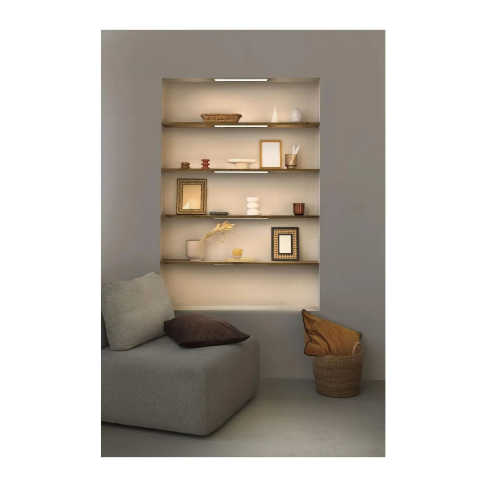 Ledvance LED Allmänbruksarmatur Undercabinet Panel Trimlös Vit 5W 220lm - 830 Varm Vit | 30cm - Fjärrkontroll