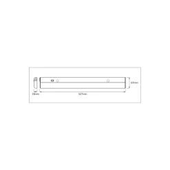 Ledvance LED Allmänbruksarmatur Linear Platt 12W 760lm - 830 Varm Vit | 53cm - Rörelse- Och Ljussensor