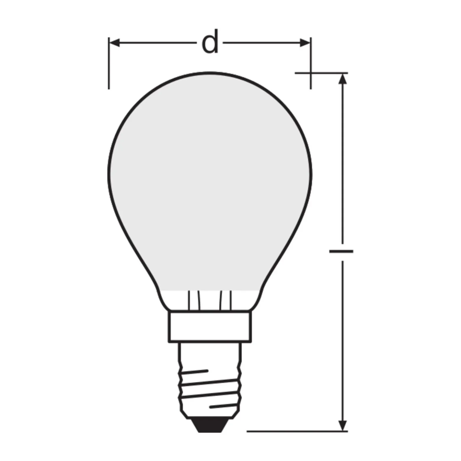 Ledvance LED Classic E14 Päron Filament Matt 1.2W 255lm - 827 Extra Varm Vit | Ersättare 25W