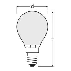 Ledvance LED Classic E14 Päron Filament Matt 2.2W 470lm - 827 Extra Varm Vit | Ersättare 40W