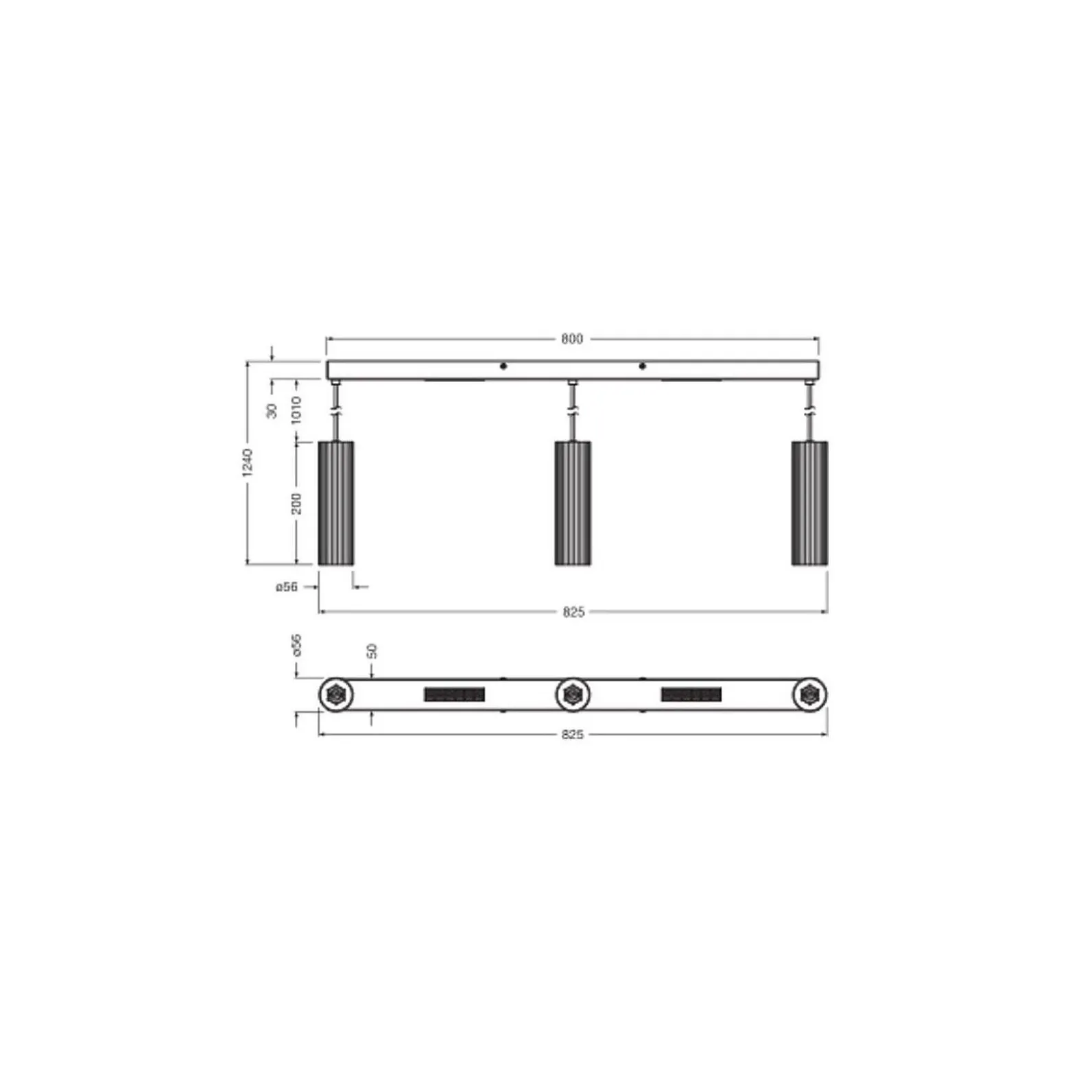 Ledvance LED Decor Pendellampa Drums Svart 7W 460lm - 830 Varm Vit