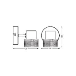 Ledvance LED Decor Spot Cork Stål Vit 3W 230lm - 827 Extra Varm Vit | Dimbar
