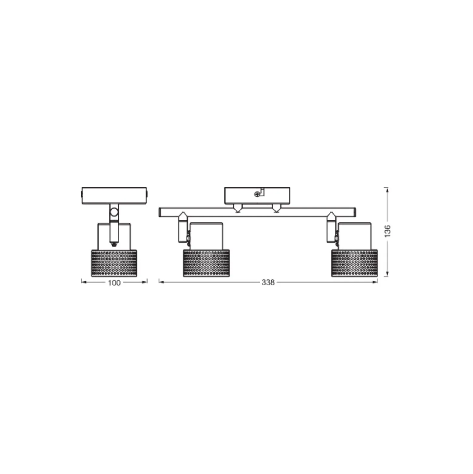 Ledvance LED Decor Spot Cork Stål Vit 6W 460lm - 827 Extra Varm Vit | Dimbar