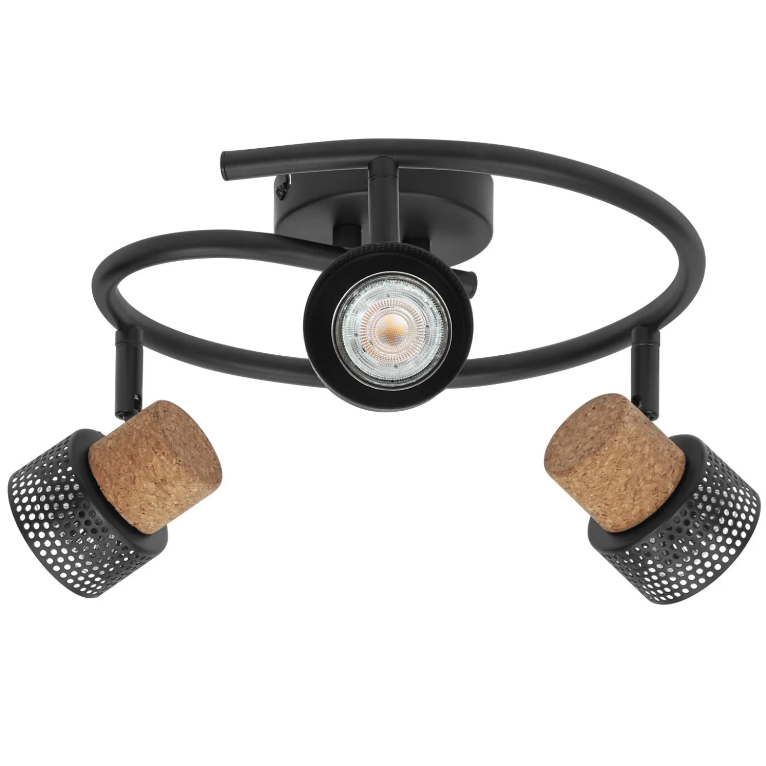 Ledvance LED Decor Spot Cork Stål Spiral Svart 10W 690lm - 827 Extra Varm Vit | Dimbar
