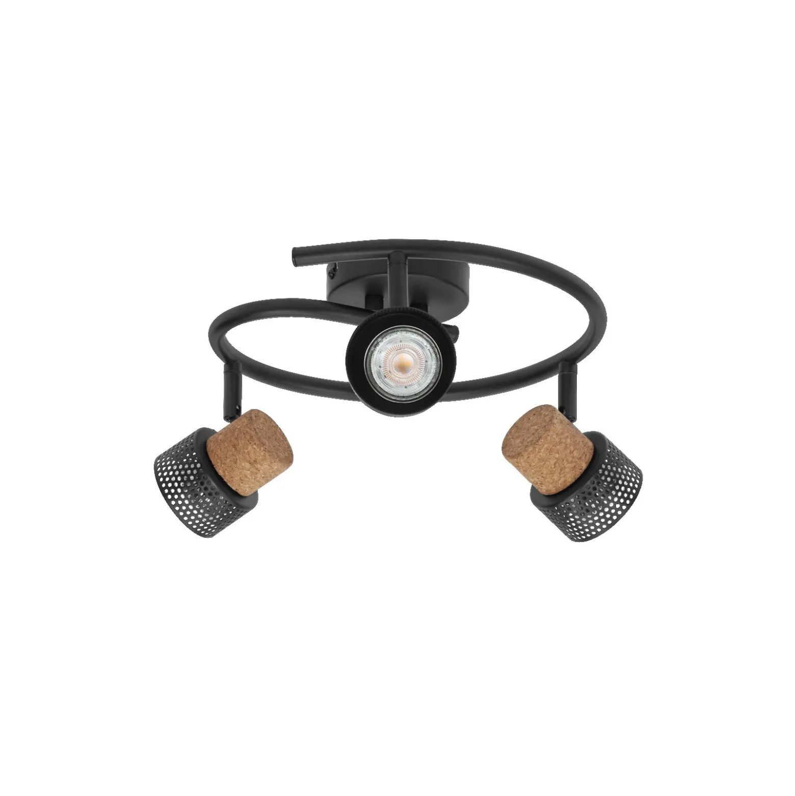 Ledvance LED Decor Spot Cork Stål Spiral Svart 10W 690lm - 827 Extra Varm Vit | Dimbar