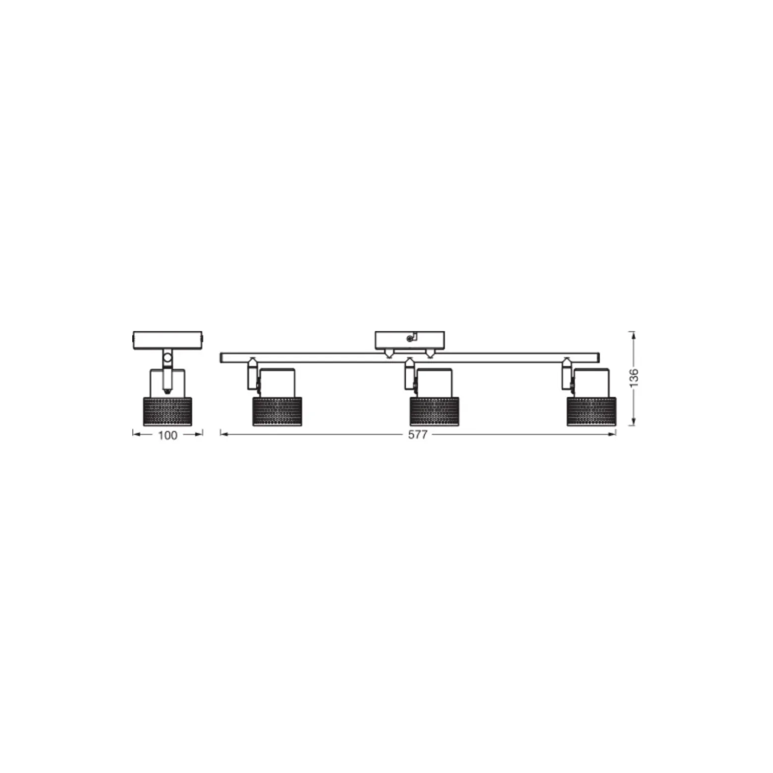 Ledvance LED Decor Spot Cork Stål Vit 10W 690lm - 827 Extra Varm Vit | Dimbar