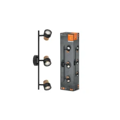 Ledvance LED Decor Spot Cork Stål Svart 10W 690lm - 827 Extra Varm Vit | Dimbar