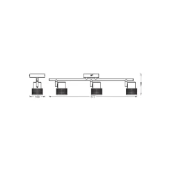 Ledvance LED Decor Spot Cork Stål Svart 10W 690lm - 827 Extra Varm Vit | Dimbar