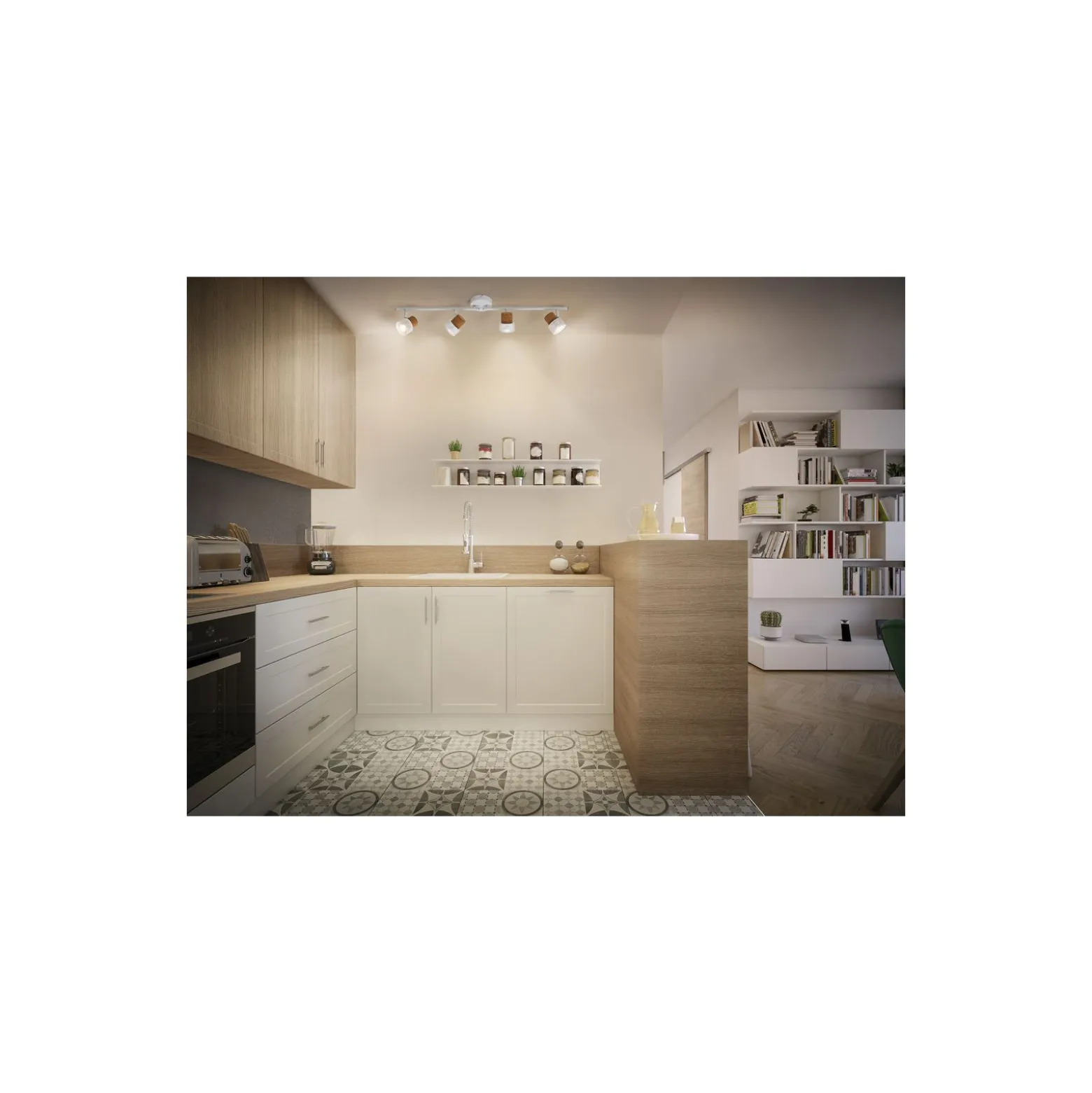 Ledvance LED Decor Spot Cork Stål Vit 13W 920lm - 827 Extra Varm Vit | Dimbar